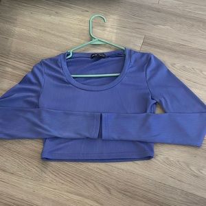 Blue crop top